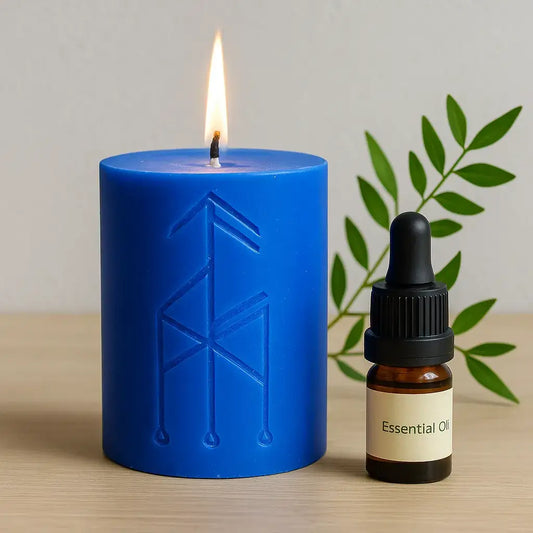 Runenkerze THOR – Stärke und Schutz nach nordischer Tradition - by SteinKunstWerk | Kerzen aus nachhaltiger Herstellung