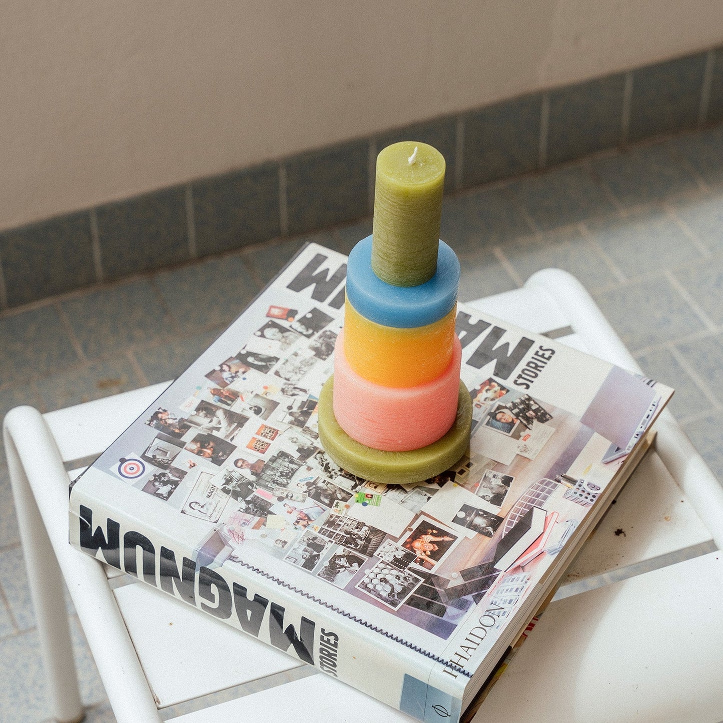 Stan Editions Candle Stack 03 – Rosa & Gelb