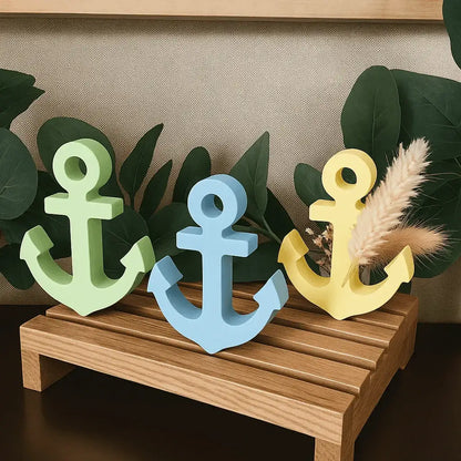 Deko-Anker aus hochwertiger Gießmasse – handgegossen in Weiß oder Wunschfarbe - by SteinKunstWerk | HE aus nachhaltiger Herstellung