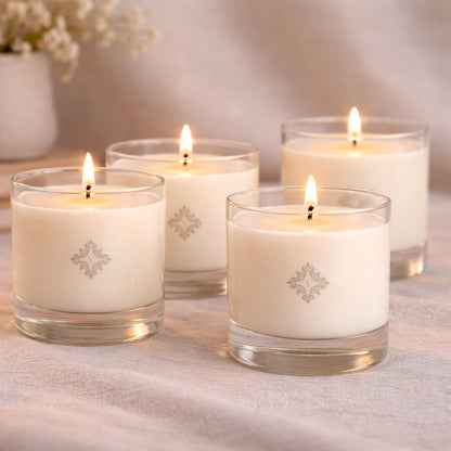 Hochwertige Duftkerzen im Glas mit minimalistischem Design – elegante Kerzenserie für stilvolle Wohnräume