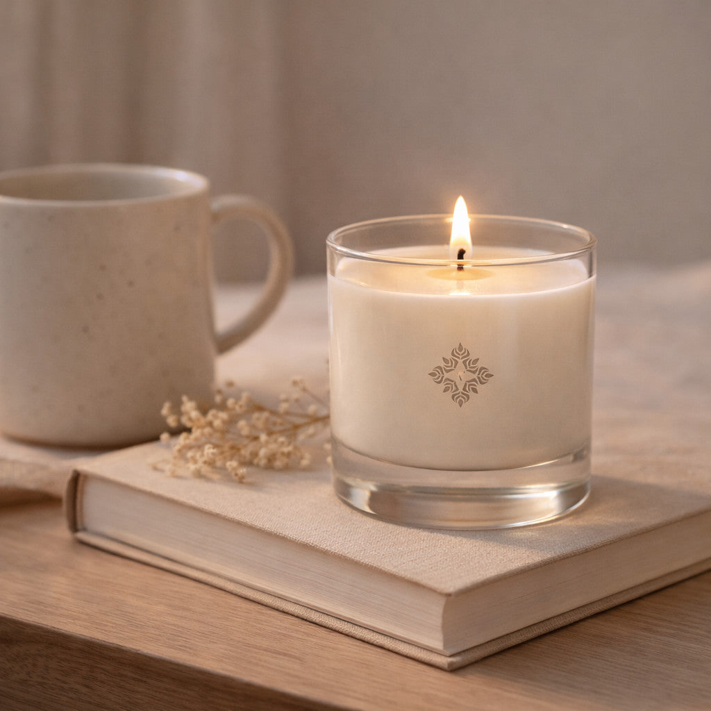 Hochwertige Duftkerzen im Glas mit minimalistischem Design – elegante Kerzenserie für stilvolle Wohnräume