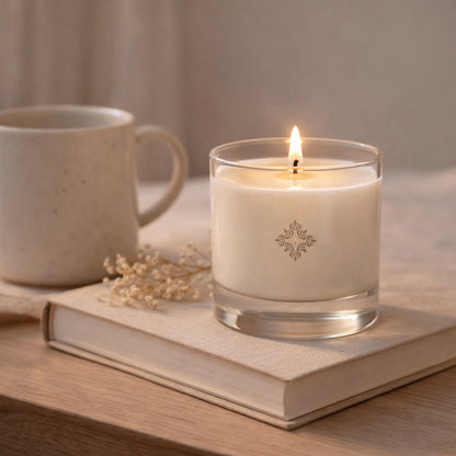 Hochwertige Duftkerzen im Glas mit minimalistischem Design – elegante Kerzenserie für stilvolle Wohnräume