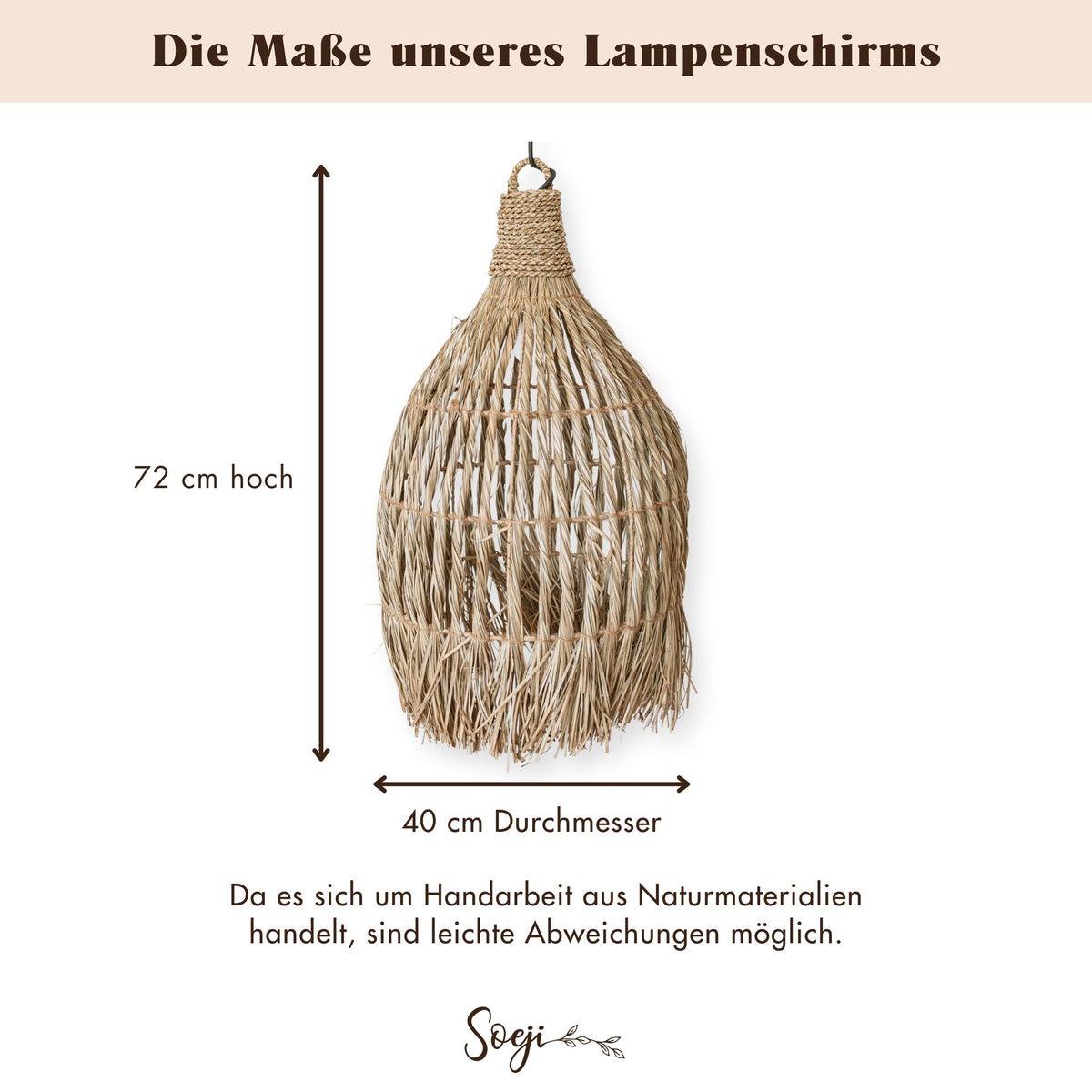 Lampenschirm LAMPUNG – Seegras