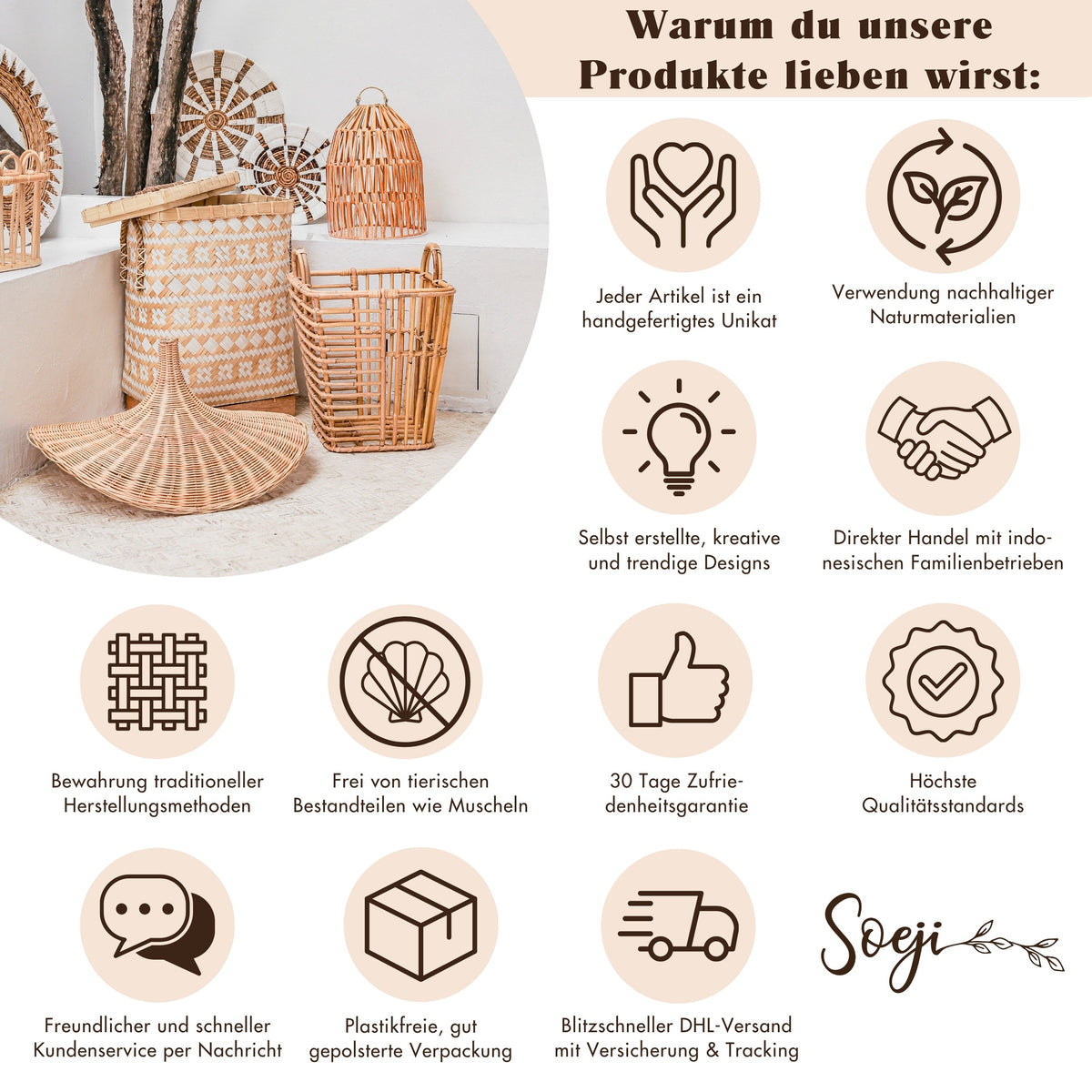 Beistelltisch MUARA – Rattan