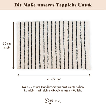Naturfaserteppich UNTUK – Baumwolle