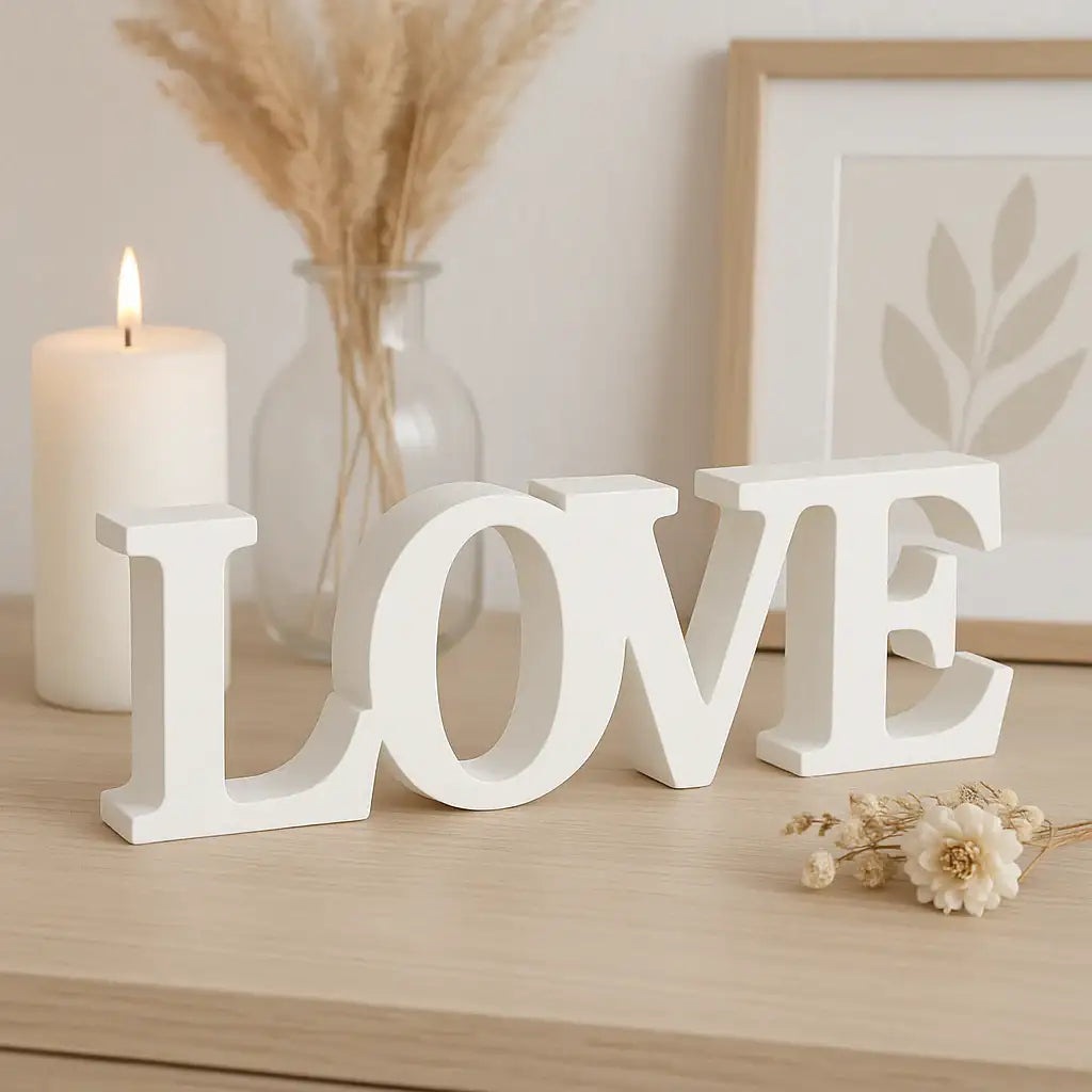 LOVE Schriftzug – Handgefertigte Deko in Wunschfarbe - by SteinKunstWerk | Deko aus nachhaltiger Herstellung