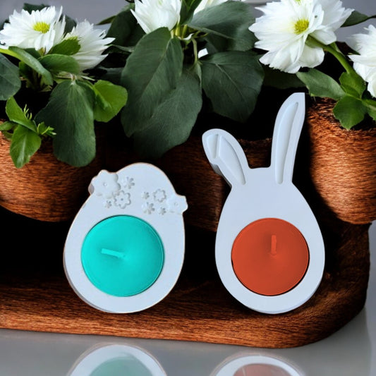 Tealight holder, set of 2, with Easter bunny ears for your festive mood! Buy the candle holders for the Easter magic now!