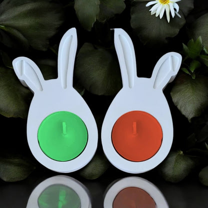 Tealight holder, set of 2, with Easter bunny ears for your festive mood! Buy the candle holders for the Easter magic now!