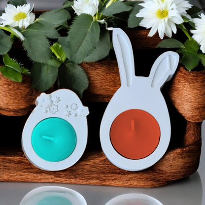 Tealight holder, set of 2, with Easter bunny ears for your festive mood! Buy the candle holders for the Easter magic now!