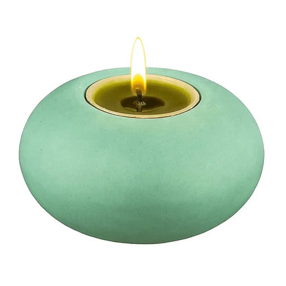 Flacher Teelichthalter – handgemachte Deko für DIY, Rituale & moderne Wohnideen - by SteinKunstWerk | HE aus nachhaltiger Herstellung