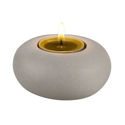 Flacher Teelichthalter – handgemachte Deko für DIY, Rituale & moderne Wohnideen - by SteinKunstWerk | HE aus nachhaltiger Herstellung