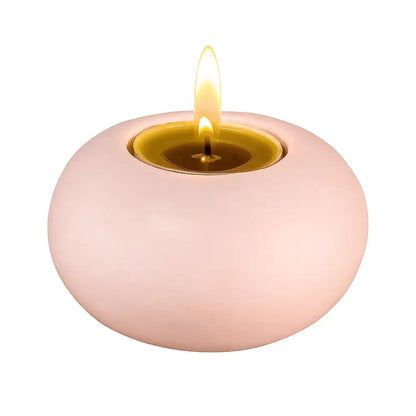 Flacher Teelichthalter – handgemachte Deko für DIY, Rituale & moderne Wohnideen - by SteinKunstWerk | HE aus nachhaltiger Herstellung