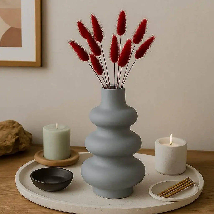 handgefertigte Vase für moderne Wohnakzente SteinKunstWerk