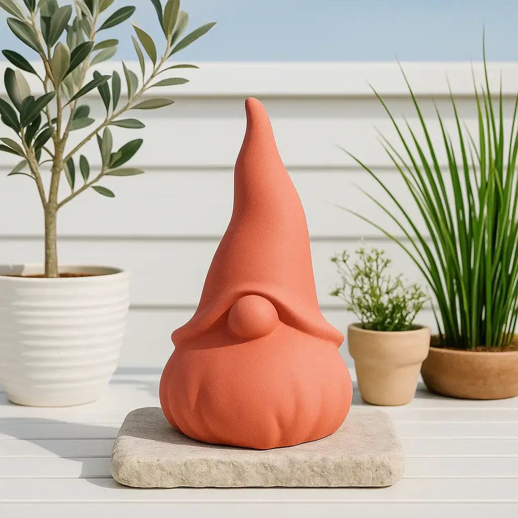 Handgegossener Wichtel als Zwerg-Wichtel-Deko – liebevoll inszeniert in saisonalen Mockups von Frühling bis Winter, ideal für kreative DIY-Projekte, Geschenkideen und moderne Wohnakzente.