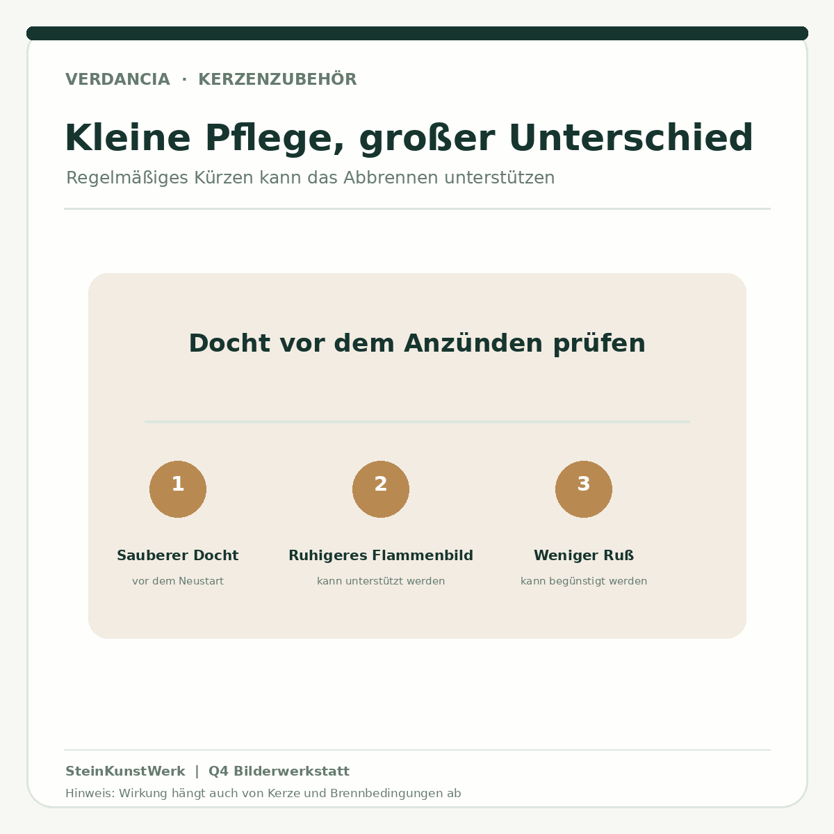 Dochtpflege mit Edelstahlschere – Kerzenroutine und potenzielle Vorteile