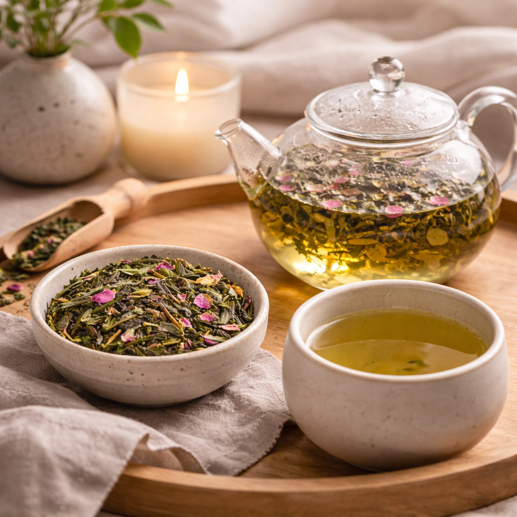 Grüner Earl Grey Tee – Frische Bergamotte & feiner Darjeeling – loser Premium-Tee, Produktbild 6 | SteinKunstWerk