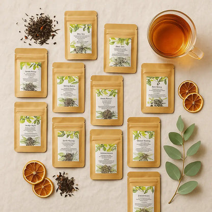 Tee-Probierpaket – Handverlesene Vielfalt für deinen Genussmoment - by SteinKunstWerk | Loser Tee aus nachhaltiger Herstellung