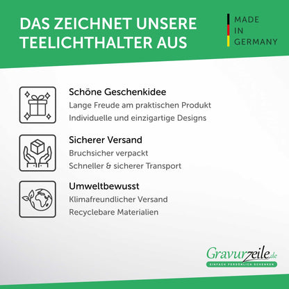 Teelichthalter „Mamas sind wie Kerzen“ aus Holz – weitere Perspektive