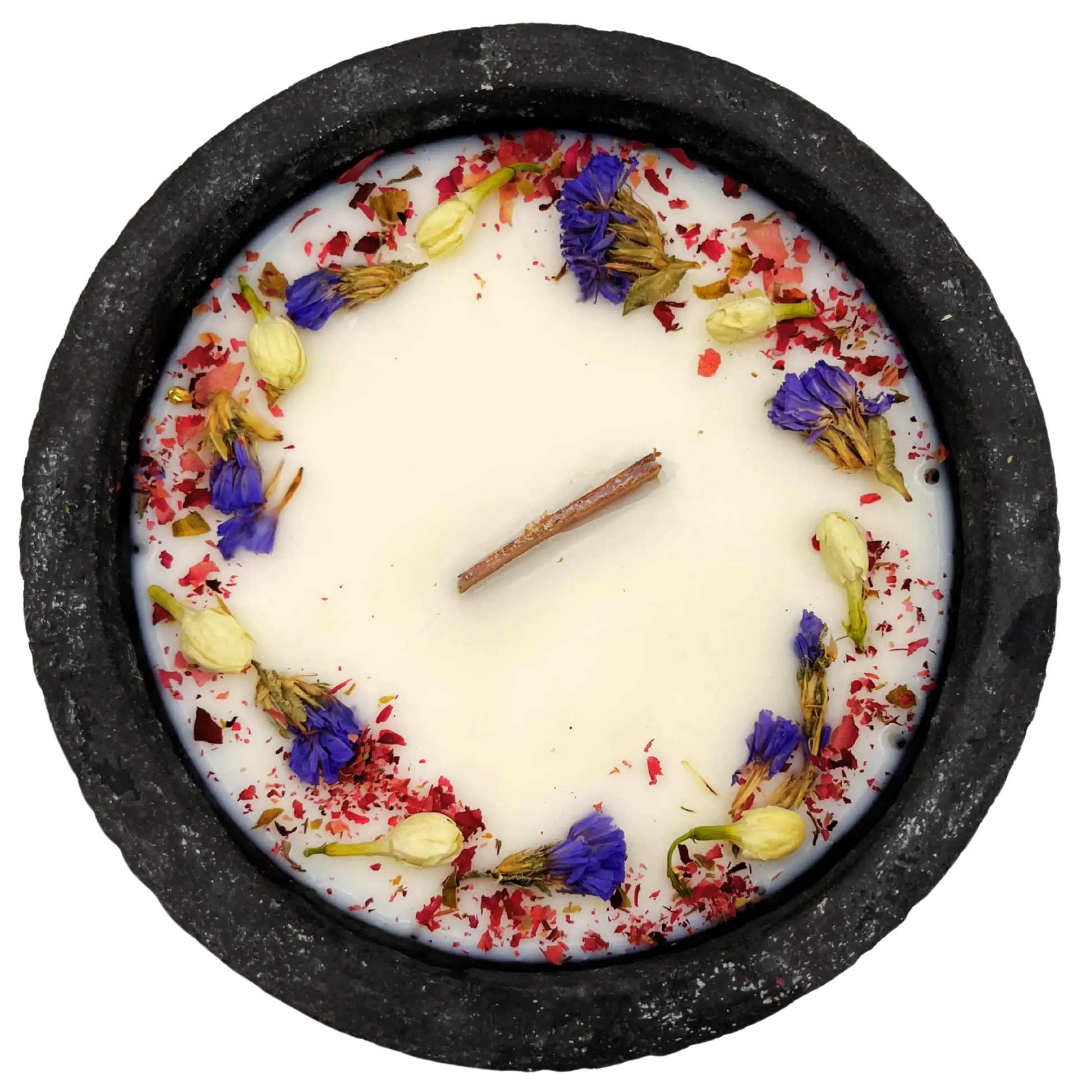 Black Edition HANDGEMACHTE Citronella BETONKERZE - Stilvolle Sojawachskerze für Ihr Zuhause. Outdoor Kerze mit Blütenverzierung und HOCHWERTIGEM Holzdocht aus dem Südschwarzwald - by SteinKunstWerk | Outdoor aus nachhaltiger Herstellung