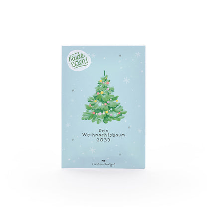 Fichten-Saatgut Weihnachtsbaum 2033 in der Produktverpackung freigestellt