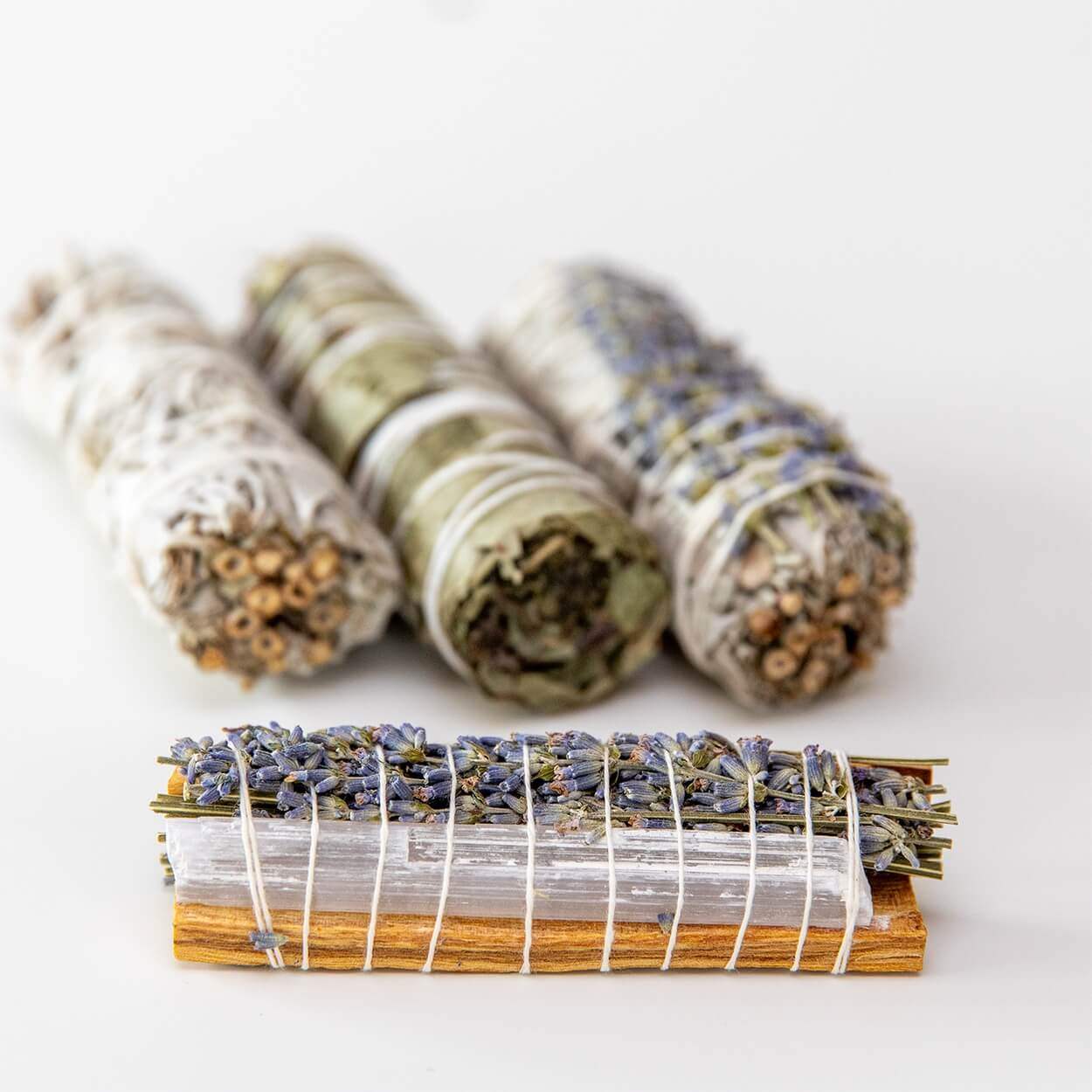 Weißer Salbei räuchern | Räucherbündel Starter Set | mit Räucherschale - by SteinKunstWerk | aus nachhaltiger Herstellung