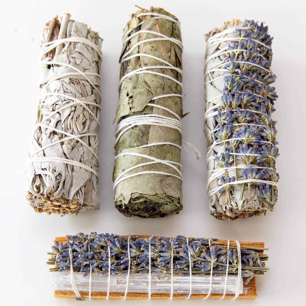 Weißer Salbei räuchern | Räucherbündel Starter Set | mit Räucherschale - by SteinKunstWerk | aus nachhaltiger Herstellung
