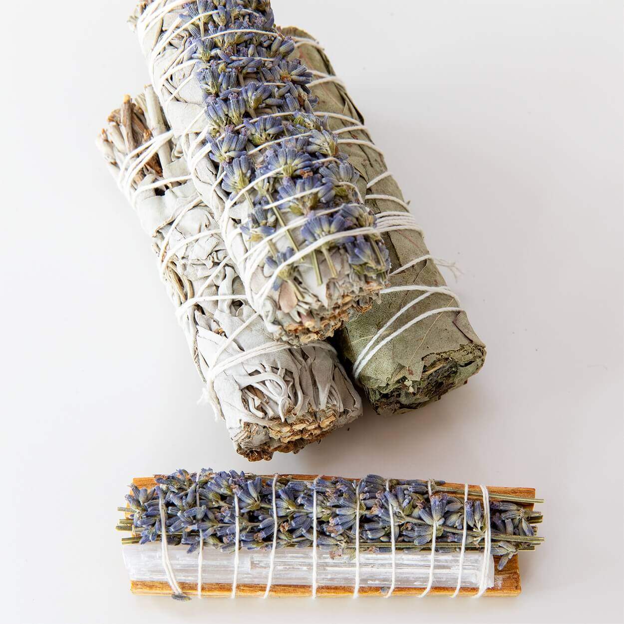 Weißer Salbei räuchern | Räucherbündel Starter Set | mit Räucherschale - by SteinKunstWerk | aus nachhaltiger Herstellung