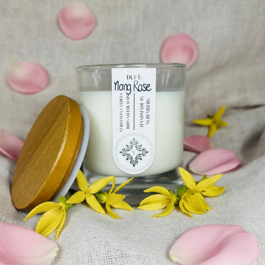 Soya kokulu mum - "Ylang Gül" - Ylang Ylang ve gül karışımı