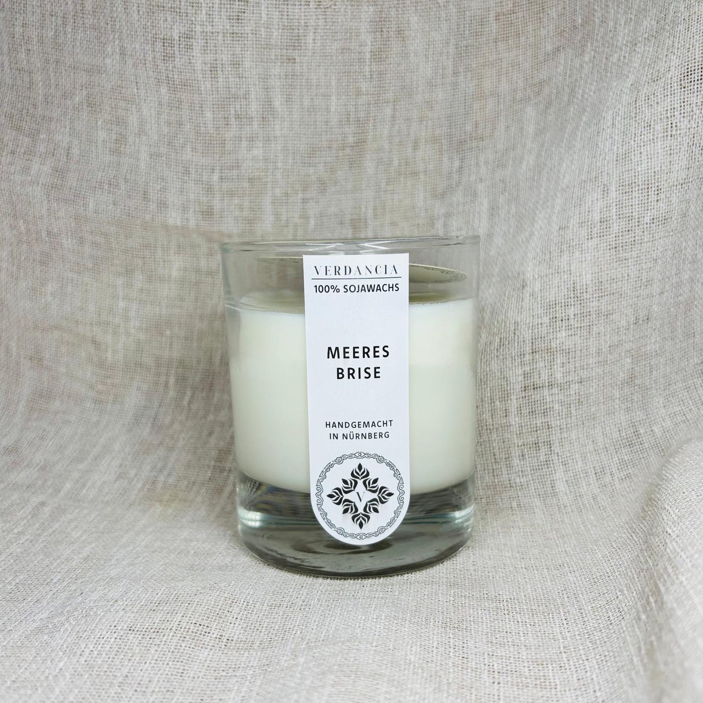 Soja Duftkerze - "Meeresbrise" - Holz, Salbei und Meersalz
