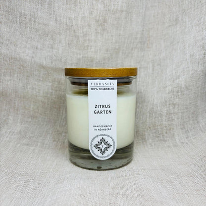 Soy Scented Candle "Citrus Garden" – fresh citrus scent with herbs