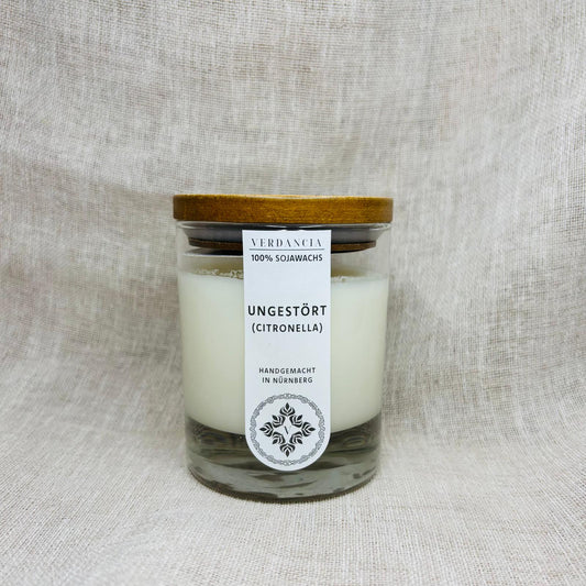Soja-Duftkerze - "Ungestört" (Citronella)