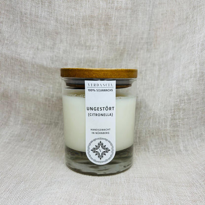 Soy Scented Candle "Undisturbed" - Citronella for Summer Evenings