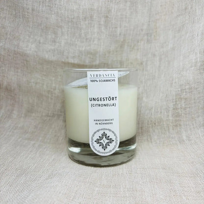 Soja-Duftkerze - "Ungestört" (Citronella) – Duftkerze für ruhige Wohnatmosphäre, Produktbild 2 | SteinKunstWerk