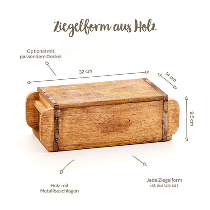 Dekorative Ziegelform aus Holz – Vintage-Organizer