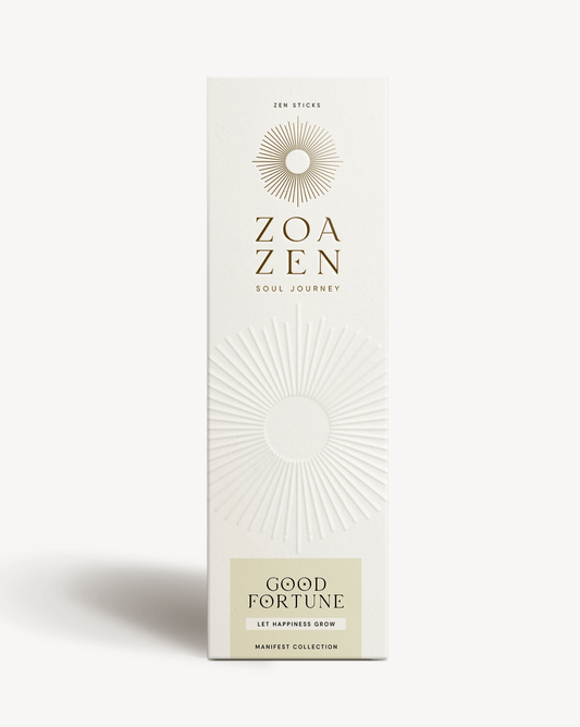 Good Fortune Räucherstäbchen von ZoaZen mit Palo Santo, Rose und Lavendel