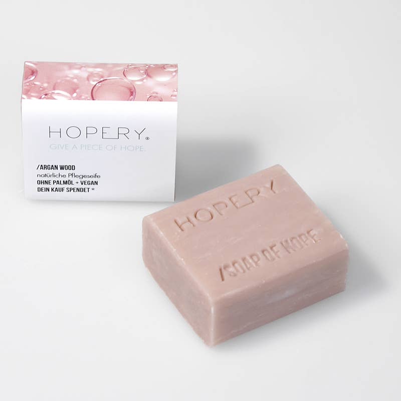 HOPERY Argan Wood palmölfreie Hand- und Körperseife