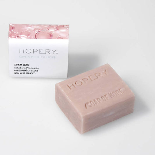HOPERY Argan Wood palmölfreie Hand- und Körperseife