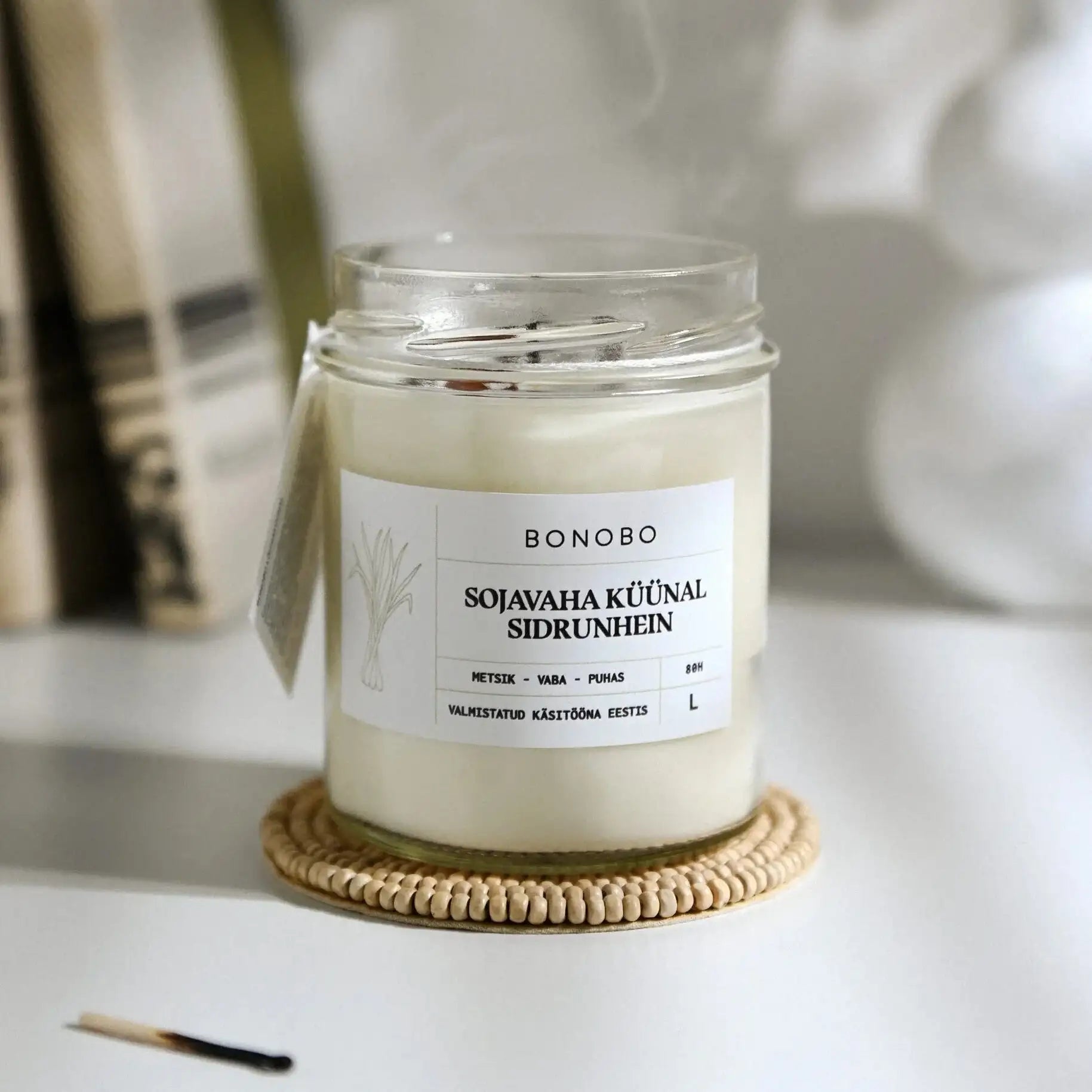 Frisch, klar und voller Energie – Duftkerze mit Zitronengras - by SteinKunstWerk | DS aus nachhaltiger Herstellung