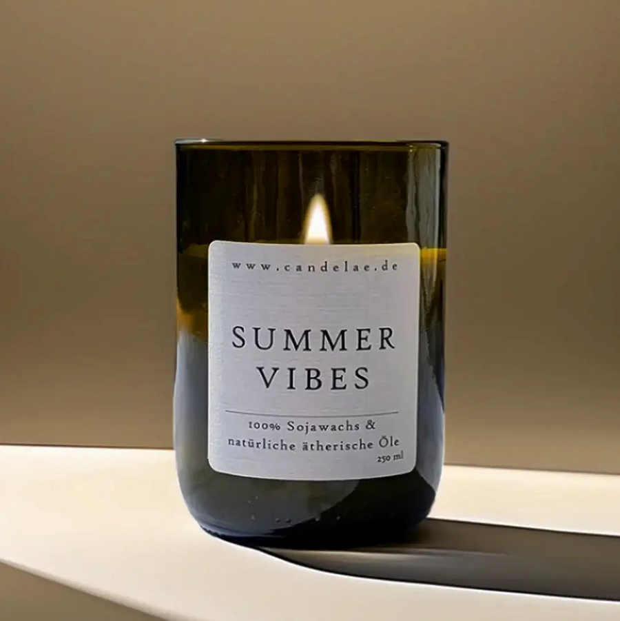 Summer Vibes Duftkerze – Natürliche Frische & sonnige Leichtigkeit - by SteinKunstWerk | Duftkerze im Glas aus nachhaltiger Herstellung
