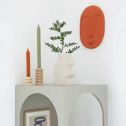 Keramik-Wandmaske – Terracotta-Orange, handgemacht - by SteinKunstWerk | DS aus nachhaltiger Herstellung