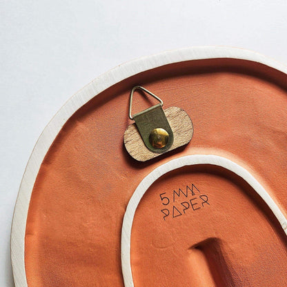 Keramik-Wandmaske – Terracotta-Orange, handgemacht - by SteinKunstWerk | DS aus nachhaltiger Herstellung