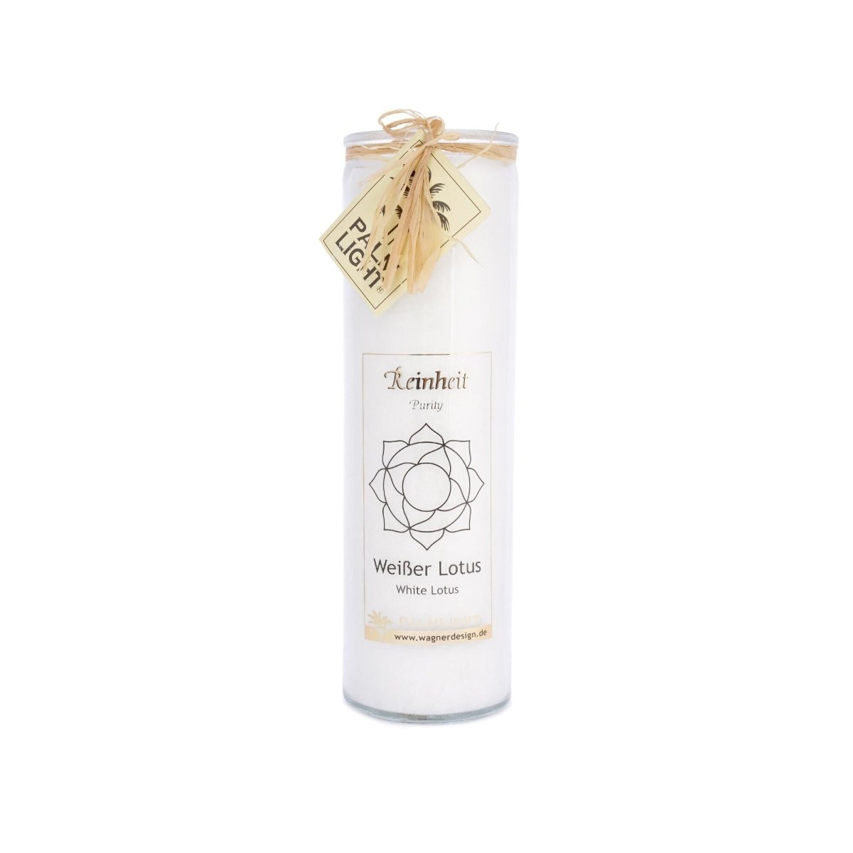 Pillar candle with chakra colour symbolism