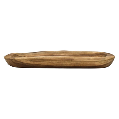 Dekoschale aus Teakholz – ca. 60 cm, Naturholz
