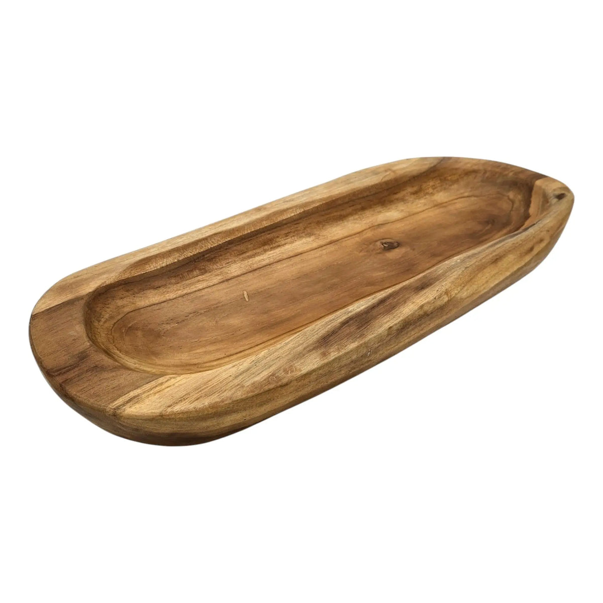 Dekoschale aus Teakholz – ca. 60 cm, Naturholz