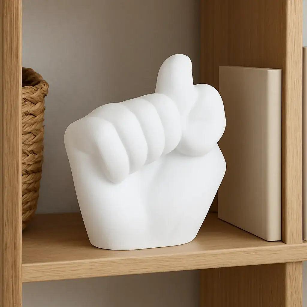 Handfigur Ablehnung – humorvolle Dekoration & DIY-Unikat - by SteinKunstWerk | Deko aus nachhaltiger Herstellung