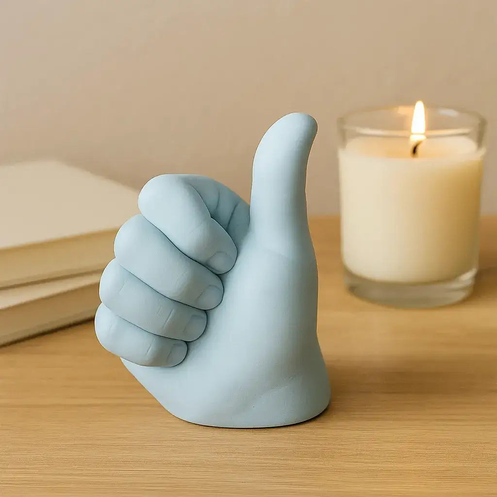 Handzeichen Figur „Alles Gut“ – Symbol für Optimismus, Freude & Motivation - by SteinKunstWerk | Deko aus nachhaltiger Herstellung