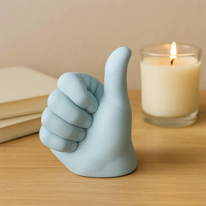 Handzeichen Figur „Alles Gut“ – Symbol für Optimismus, Freude & Motivation - by SteinKunstWerk | Deko aus nachhaltiger Herstellung