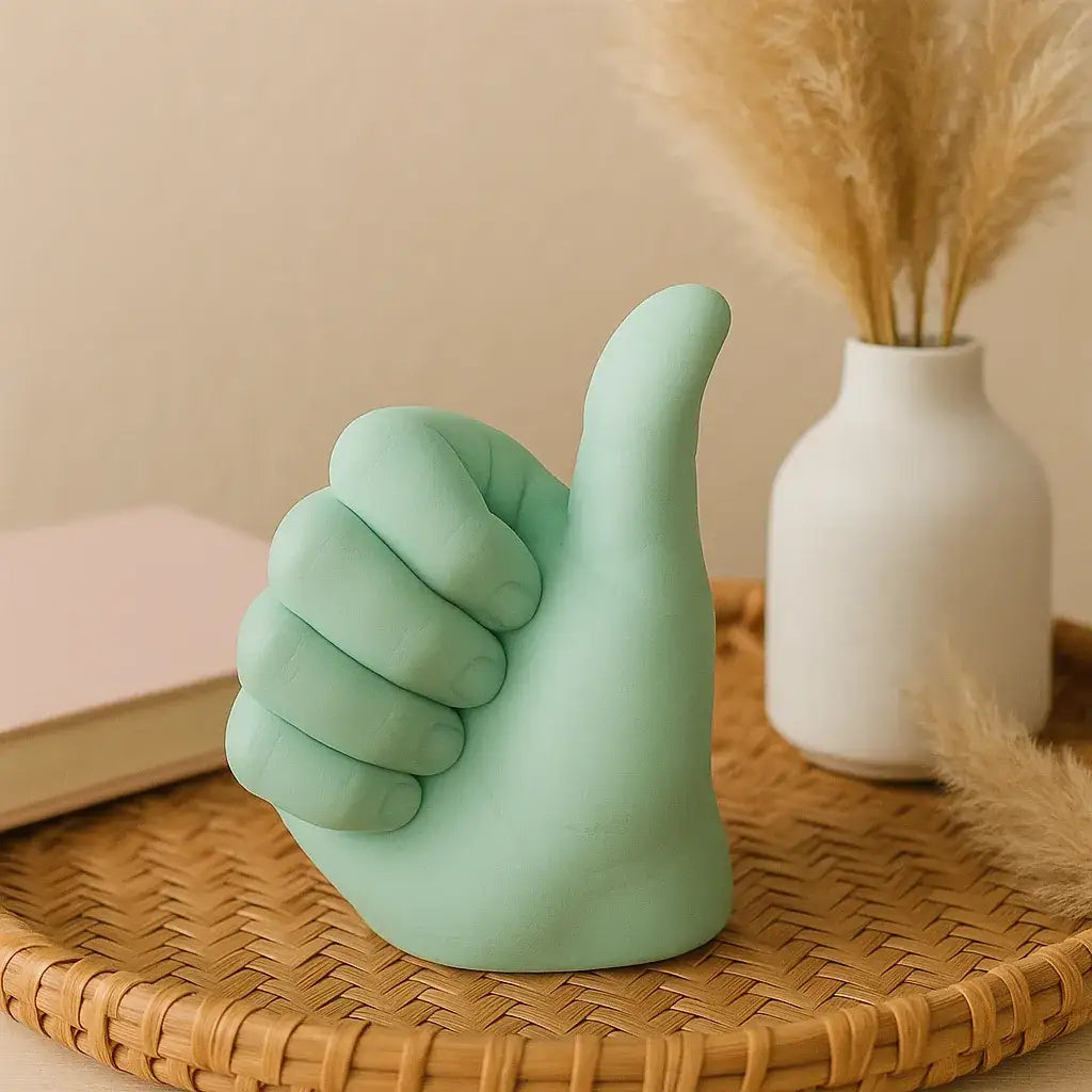 Handzeichen Figur „Alles Gut“ – Symbol für Optimismus, Freude & Motivation - by SteinKunstWerk | Deko aus nachhaltiger Herstellung