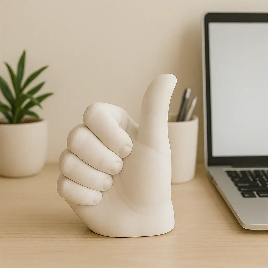 Handzeichen Figur „Alles Gut“ – Symbol für Optimismus, Freude & Motivation - by SteinKunstWerk | Deko aus nachhaltiger Herstellung