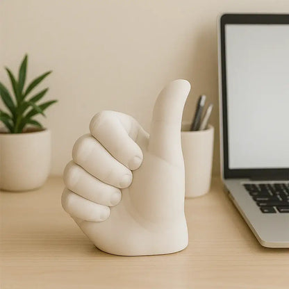 Handzeichen Figur „Alles Gut“ – Symbol für Optimismus, Freude & Motivation - by SteinKunstWerk | Deko aus nachhaltiger Herstellung